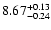 $\rm 8.67^{+0.13}_{-0.24}$