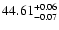 $\rm 44.61^{+0.06}_{-0.07}$