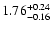 $\rm 1.76^{+0.24}_{-0.16}$