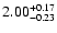 $\rm 2.00^{+0.17}_{-0.23}$