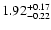 $\rm 1.92^{+0.17}_{-0.22}$