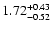 $\rm 1.72^{+0.43}_{-0.52}$