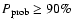 $P_{\rm prob} \geq 90\%$