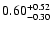 $\rm0.60^{+0.52}_{-0.30}$