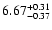 $\rm 6.67^{+0.31}_{-0.37}$