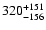$\rm 320^{+151}_{-156}$
