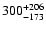 $\rm 300^{+206}_{-173}$
