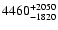 $\rm 4460^{+2050}_{-1820}$