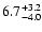 $\rm 6.7^{+3.2}_{-4.0}$