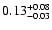 $\rm0.13^{+0.08}_{-0.03}$