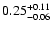 $\rm0.25^{+0.11}_{-0.06}$
