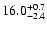 $\rm 16.0^{+0.7}_{-2.4}$