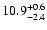 $\rm 10.9^{+0.6}_{-2.4}$