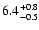 $\rm 6.4^{+0.8}_{-0.5}$