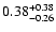 $\rm0.38^{+0.38}_{-0.26}$