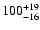 $\rm 100^{+19}_{-16}$