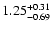 $\rm 1.25^{+0.31}_{-0.69}$