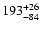 $\rm 193^{+26}_{-84}$