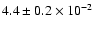 $4.4\pm0.2\times 10^{-2}$