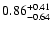 $\rm0.86^{+0.41}_{-0.64}$