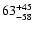$\rm 63^{+45}_{-58}$