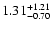 $\rm 1.31^{+1.21}_{-0.70}$