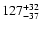 $\rm 127^{+32}_{-37}$