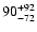 $\rm 90^{+92}_{-72}$