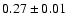$0.27\pm0.01$