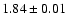 $1.84\pm0.01$