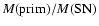 ${M({\rm prim})}/{M({\rm SN})}$