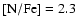 ${\rm [N/Fe]} = 2.3$