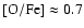 ${\rm [O/Fe]} \approx 0.7$