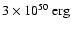 $3\times 10^{50}~{\rm erg}$