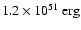 $1.2\times 10^{51}~{\rm erg}$