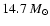 $14.7~M_\odot$
