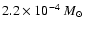 $2.2\times 10^{-4}~M_\odot$