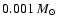 $0.001~M_\odot$