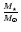 $\frac{M_\star}{M_\odot}$