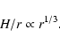 \begin{displaymath}%
H/r \propto r^{1/3}.
\end{displaymath}