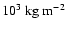$10^3~{\rm kg}~{{\rm m}}^{-2}$
