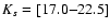 $K_s=\left[17.0{-}22.5\right ]$