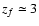 $z_f \simeq 3$