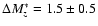 $\Delta M_z^*=1.5\pm0.5$