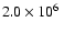 $2.0\times 10^{6}~$