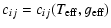 $\displaystyle c_{ij} = c_{ij} (T_{\rm eff}, g_{\rm eff})$