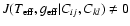$J (T_{\rm eff}, g_{\rm eff}\vert C_{ij}, C_{kl}) \ne 0$