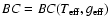 $BC=BC(T_{\rm eff},g_{\rm eff})$