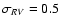 $\sigma_{RV}=0.5$