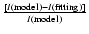 $[I({\rm model}) - I({\rm fitting})] \over {I({\rm model})}$